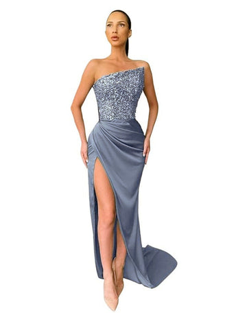 Women's - Elegant Mid-Length Evening Dress - Sophisticated Style - Perfect for Formal Events & Special Occasions