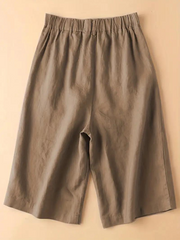 Women's - Summer High-Waisted Shorts - Elasticated Waist, Loose Fit - Comfortable & Stylish Summer Apparel