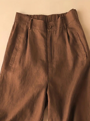 Women's - Summer High-Waisted Shorts - Elasticated Waist, Loose Fit - Comfortable & Stylish Summer Apparel