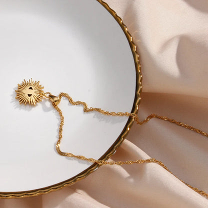 Elegant Diamond-Studded Evil Eye Necklace