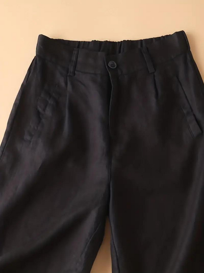 Women's - Summer High-Waisted Shorts - Elasticated Waist, Loose Fit - Comfortable & Stylish Summer Apparel