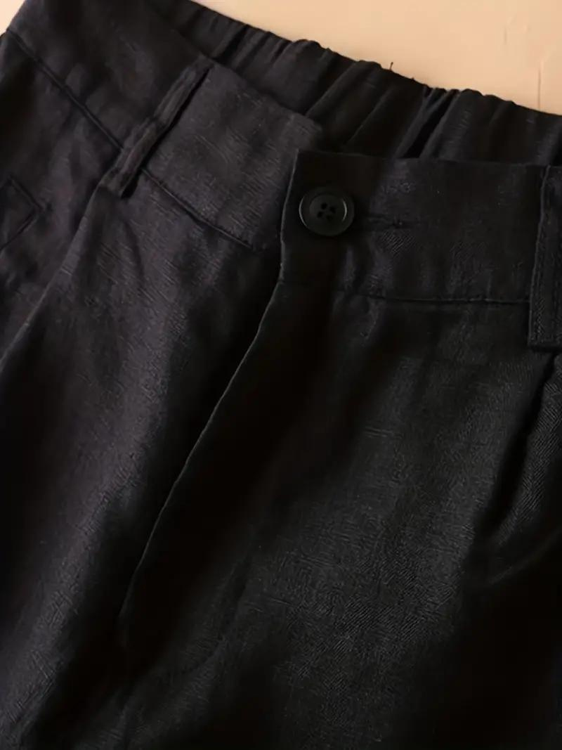 Women's - Summer High-Waisted Shorts - Elasticated Waist, Loose Fit - Comfortable & Stylish Summer Apparel